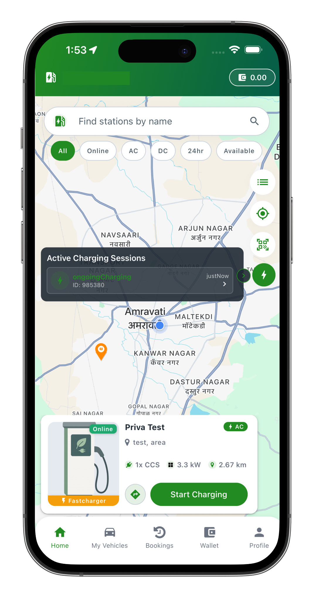 Mobile app - Charger discovery